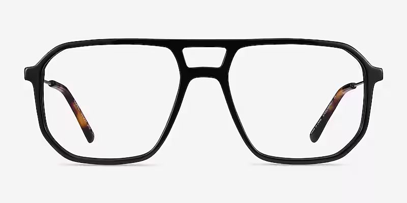Iconic Aviator Tortoise & Silver Full Rim Eyeglasses | Eyebuydirect | EyeBuyDirect.com
