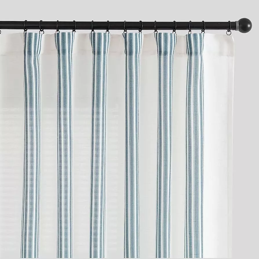 Riviera Striped Linen Cotton Curtain