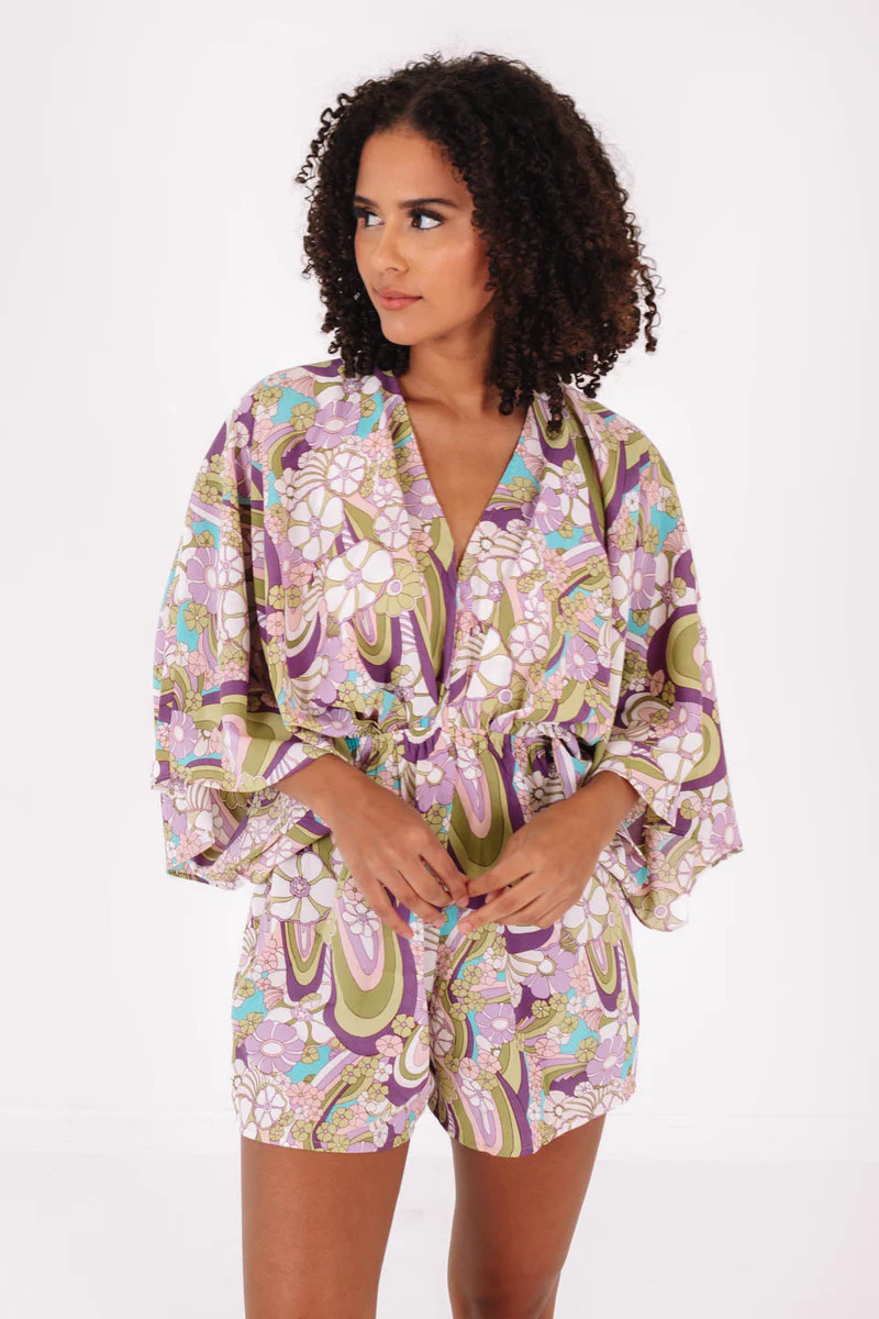 Get Groovy Romper - Purple | The Impeccable Pig