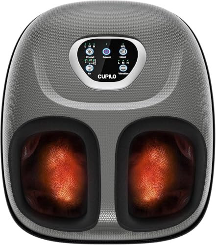 CuPiLo Foot Massager with Heat, Shiatsu Feet Massager with Vibration & Air Compression for Neuropathy, Plantar Fasciitis, Fits Up to 13" | Amazon (US)