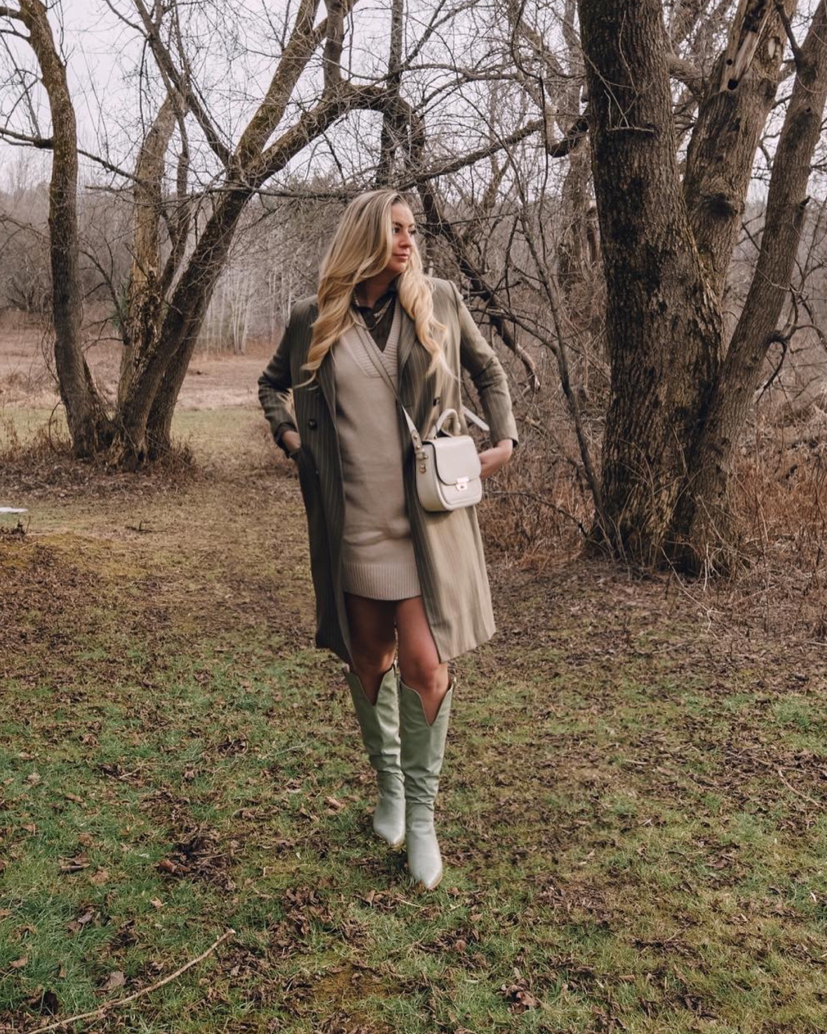 Wintery Layers: Sweater Vest Dress + Tailored Coat 

#LTKFind #LTKsalealert #LTKfit