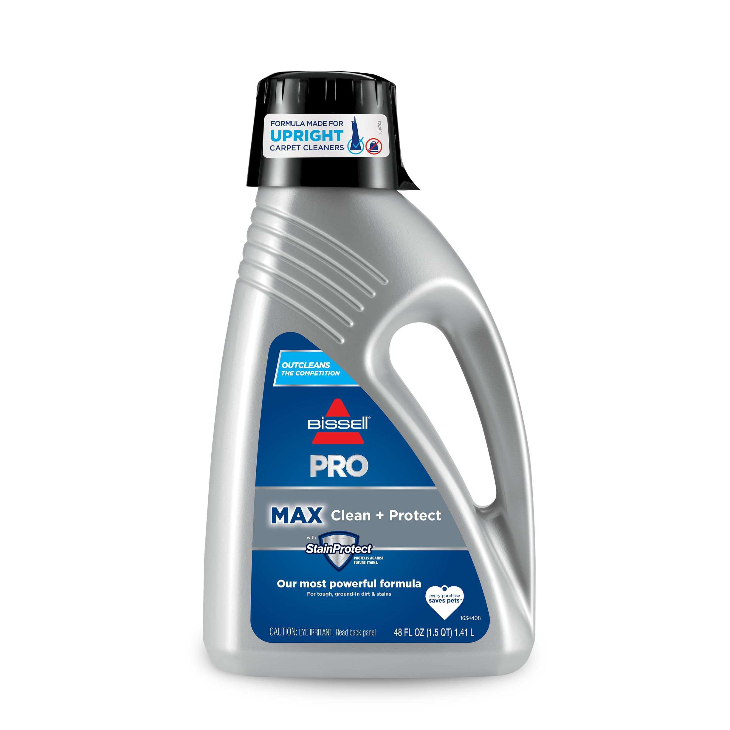 Bissell 78H63 Deep Clean Pro 4X Deep Cleaning Concentrated Carpet Shampoo, 48 ounces - Silver | Amazon (US)