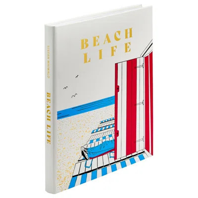 Graphic Image Beach Life Coffee Table Book, Leather, Ivory | Perigold