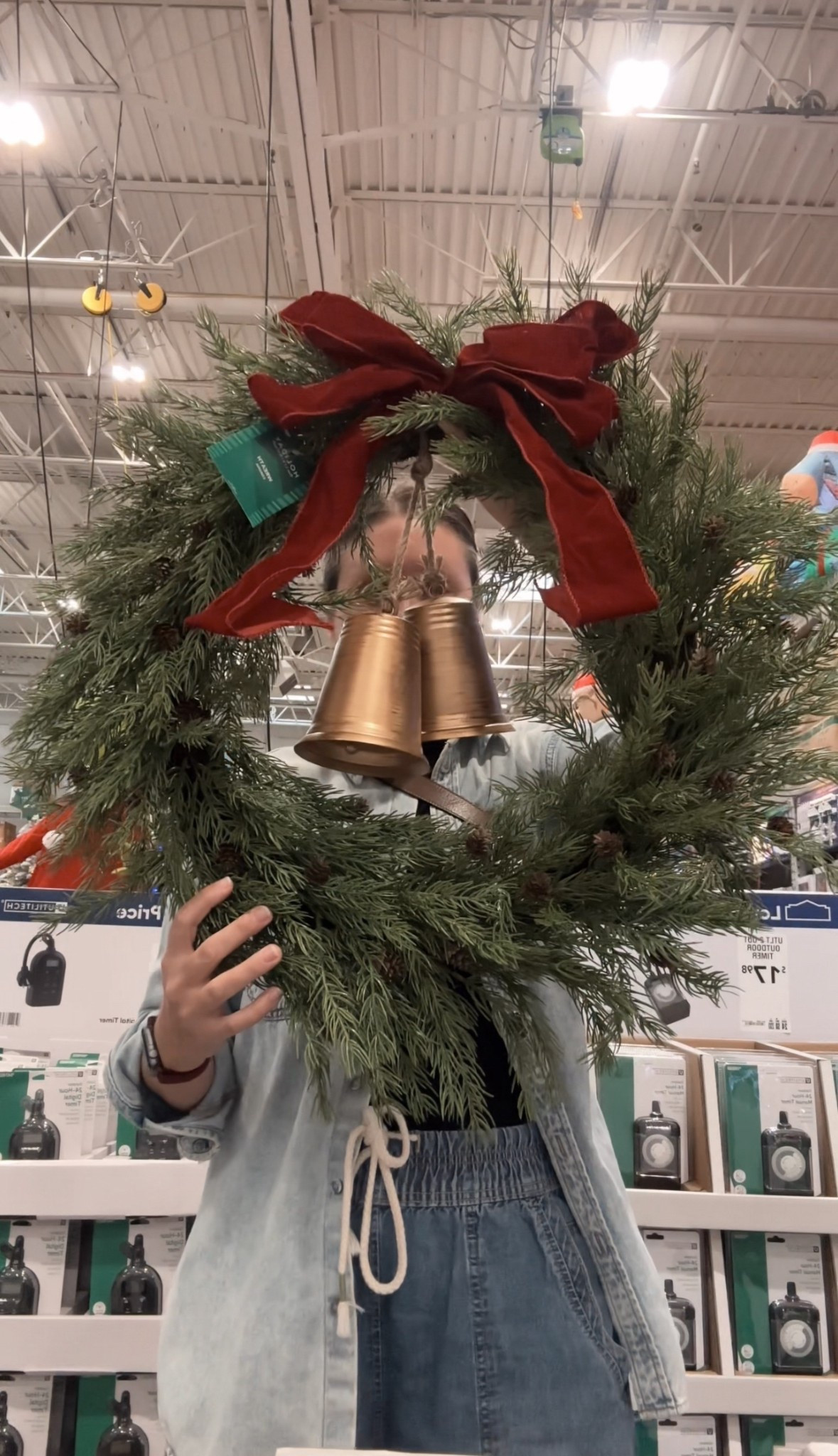 I found the most beautiful holiday wreath at Lowe’s and it looks so high-end in person. The mix of realistic pine greenery, gold bells, and that deep red velvet bow gives it the perfect classic Christmas look. It’s full and timeless — one of those pieces that instantly makes your home feel cozy and festive without being over the top. I love that you can use it year after year, whether it’s on your front door, over a mirror, or layered into a holiday mantel. And the best part? It’s super affordable for how luxe it looks. 

#LTKHome #LTKSaleAlert #LTKHoliday