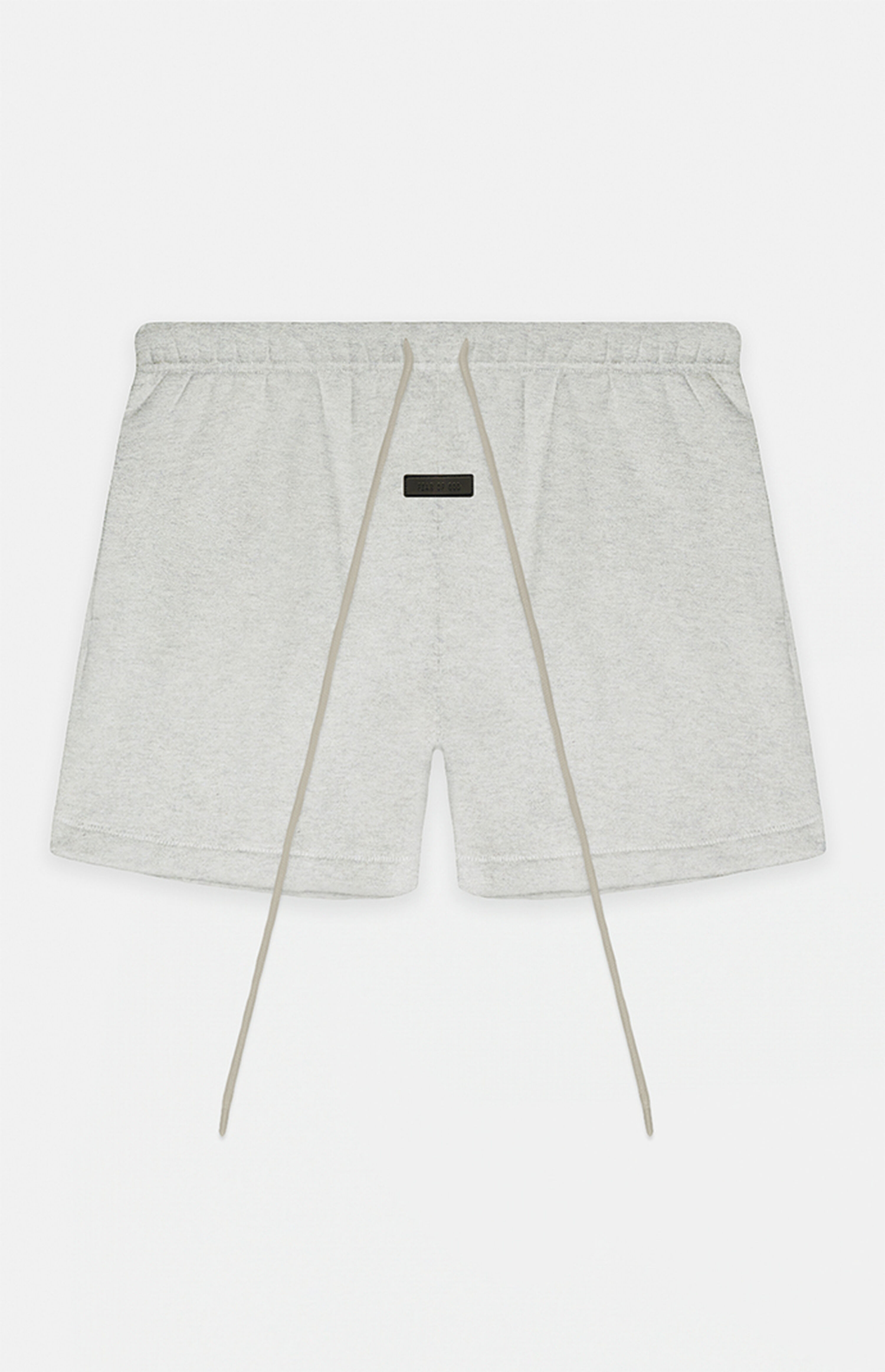 Fear of God Essentials Light Heather Grey Fleece Running Shorts | PacSun