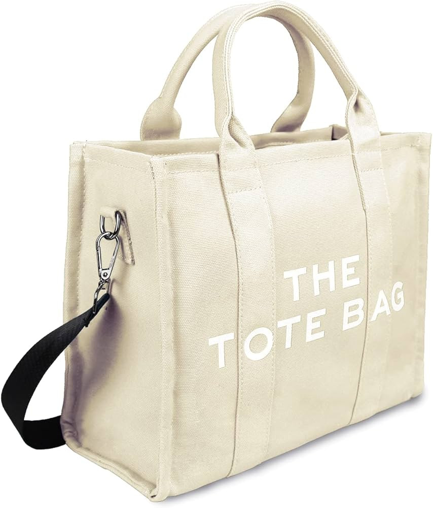 The Tote Bags for Women Canvas/Leather Crossbody Bags Tote Purse Handbags for Women Tote Bag with... | Amazon (US)