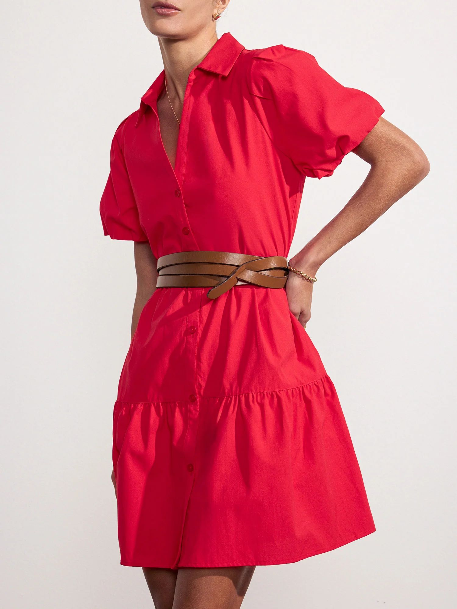 Brochu Walker | Women's Havana Mini Dress in Carmine Red | Brochu Walker