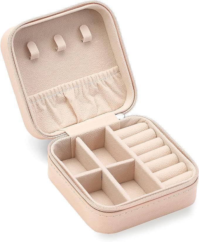 ZPROW Travel Jewelry Case, Mini Portable Jewelry Travel Boxes, Small Jewelry Organizer for Rings,... | Amazon (US)