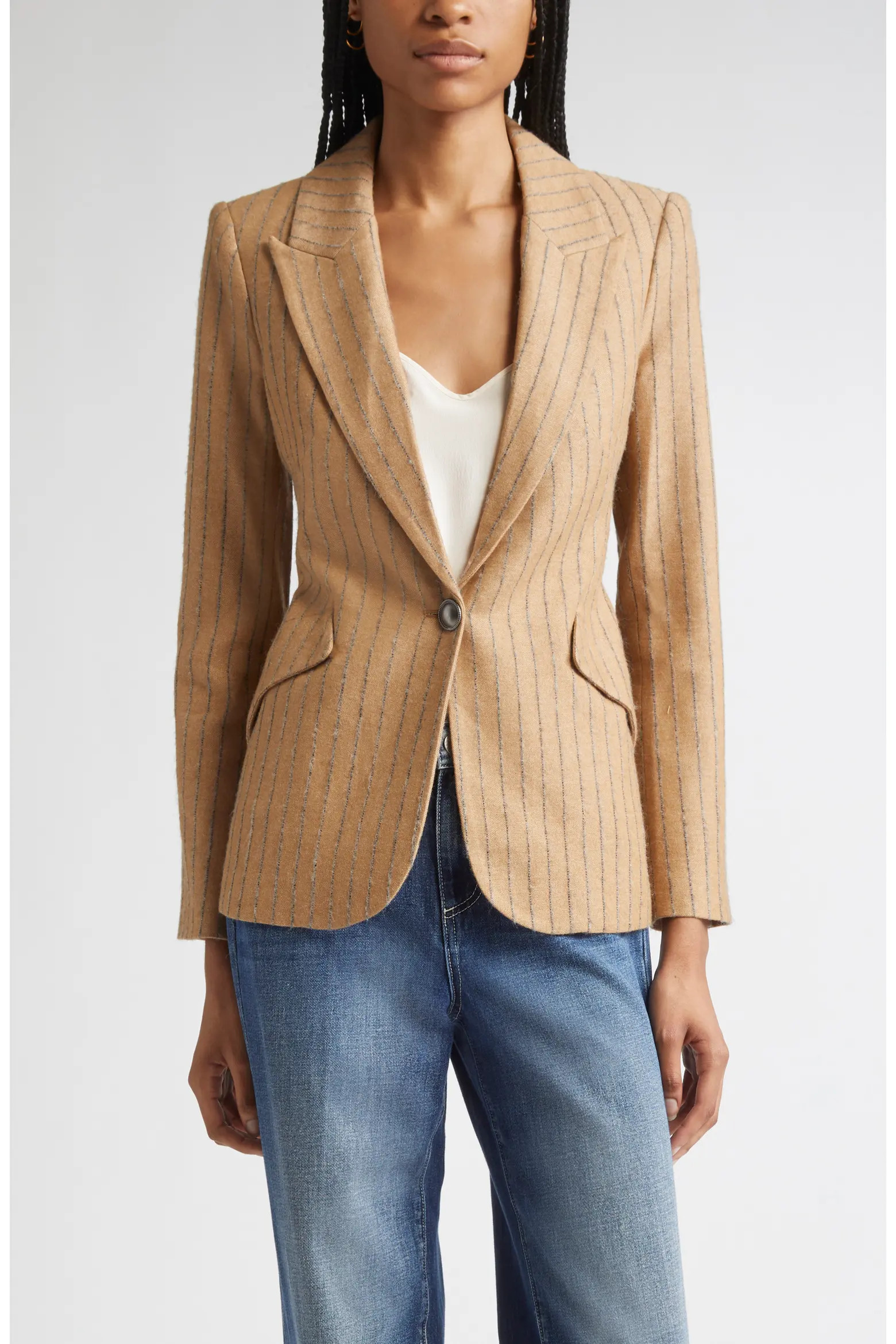 L'AGENCE Chamberlin Charcoal Stripe Blazer (Women) | Nordstromrack | Nordstrom Rack