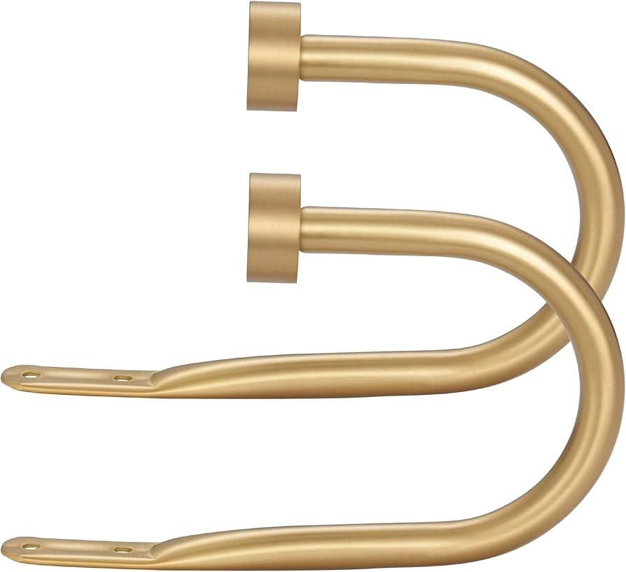 Drapery Holdback,Matte Black Metal Window Curtain Holdback (Warm Gold) | Amazon (US)