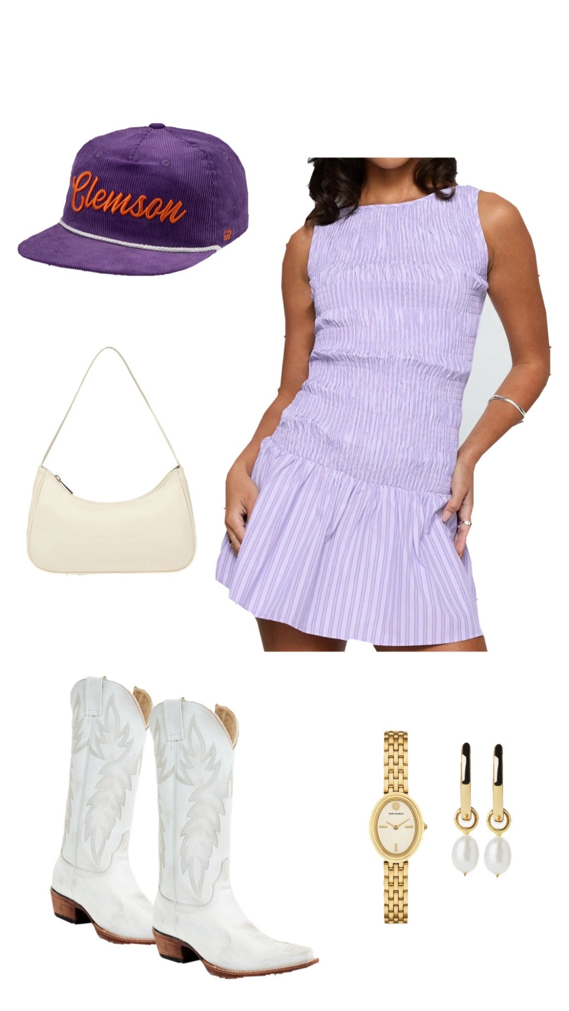 Game Day Outfits, Clemson outfit inspo, football game dresses, purple dresses, purple mini dresses, LSU outfit inspo, light purple mini dress, country concert outfits, cowboy boots, white cowboy boots, white mini bag, college game day outfits, purple outfits, mini dresses

#LTKSeasonal