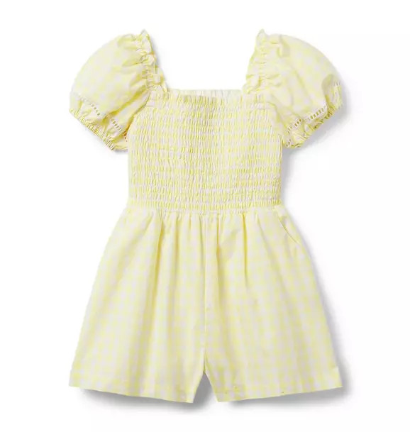Gingham Smocked Romper | Janie and Jack