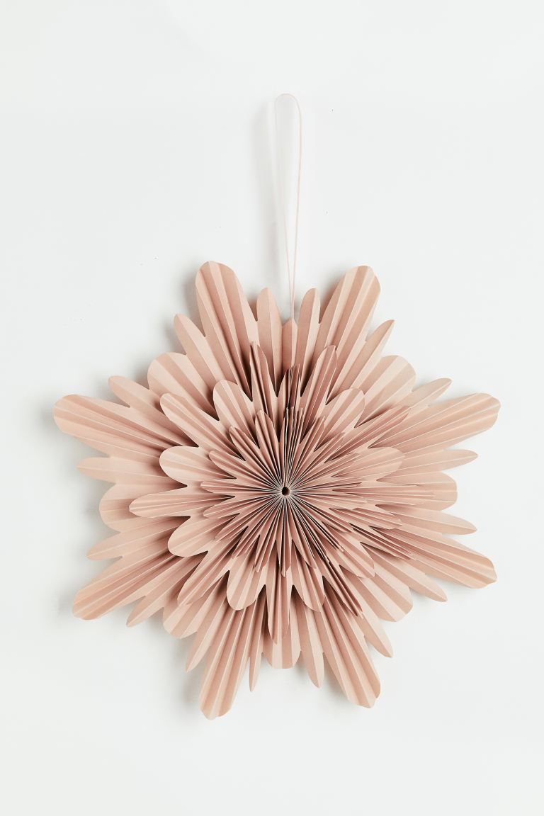 Large Paper Holiday Decoration - Light pink - Home All | H&M US | H&M (US + CA)