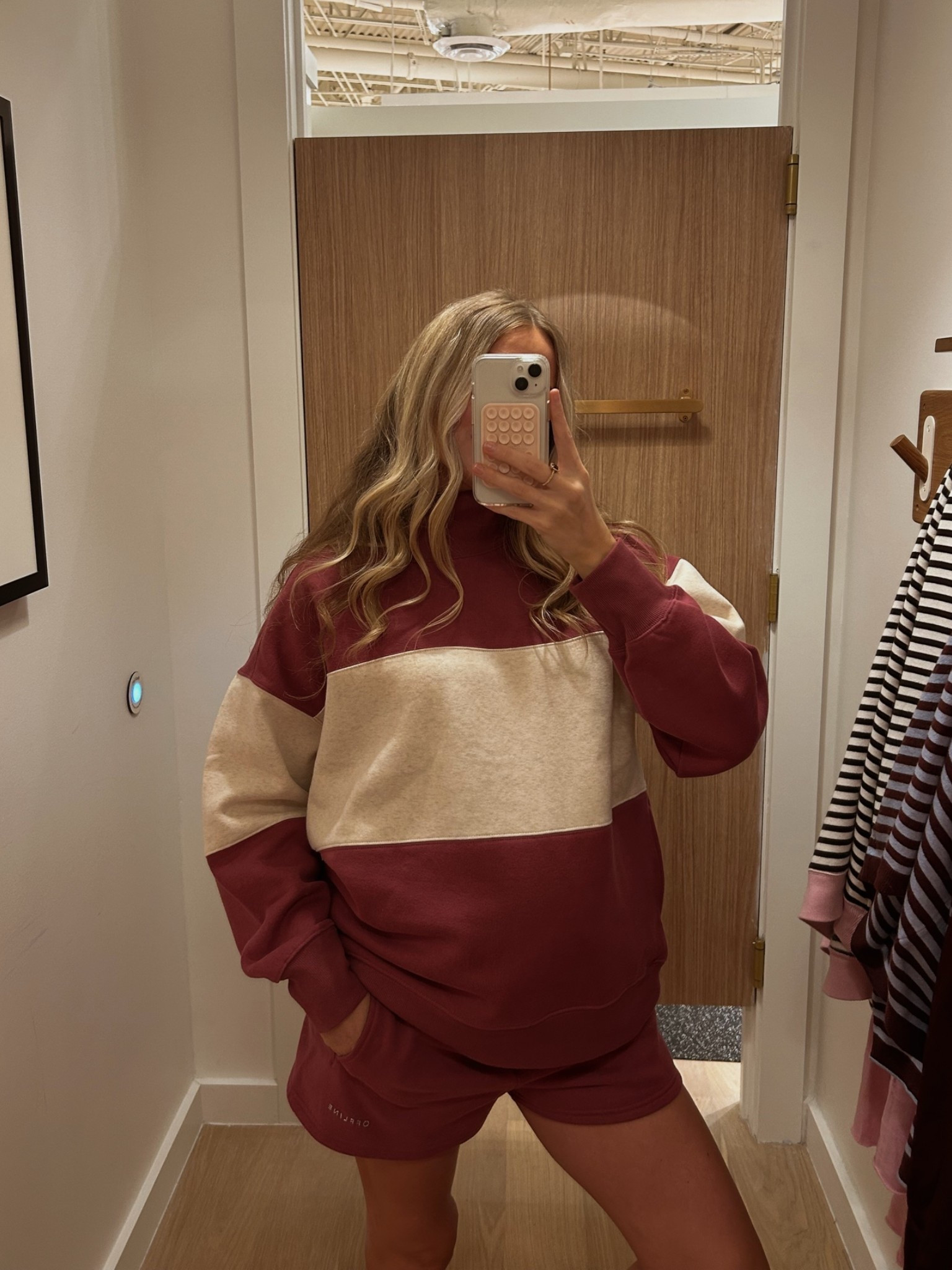 wearing a medium in the fleece mockneck (I sized up because 🤰🏼), unfortunately this color on the fleece shorts is sold out online, but both come in such cute colors!

#LTKBump #LTKActive #LTKootd