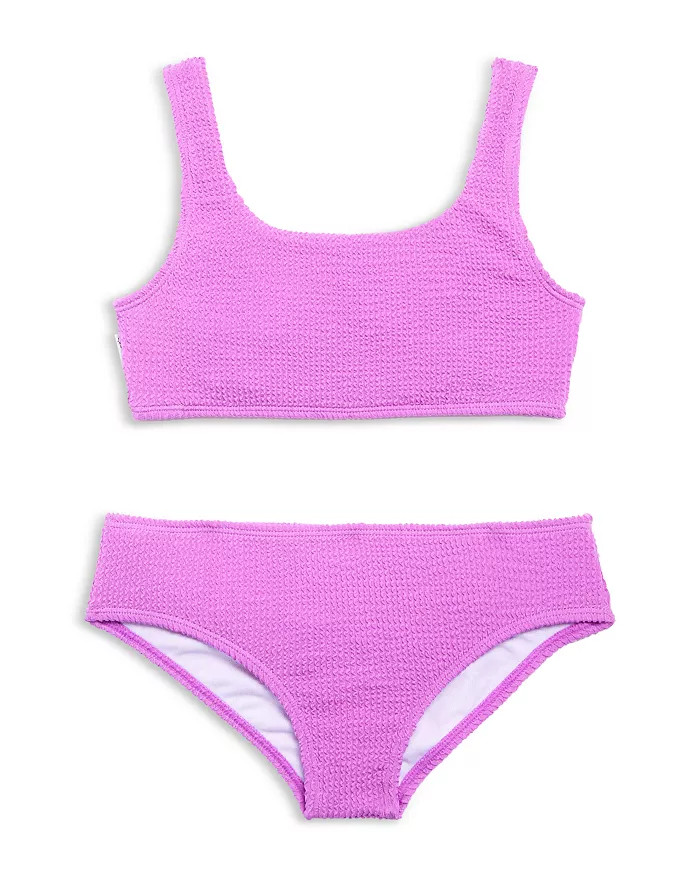 Girls' Antonia Crinkle Square Neck Two Piece Swimsuit - Big Kid | Bloomingdale's (US)