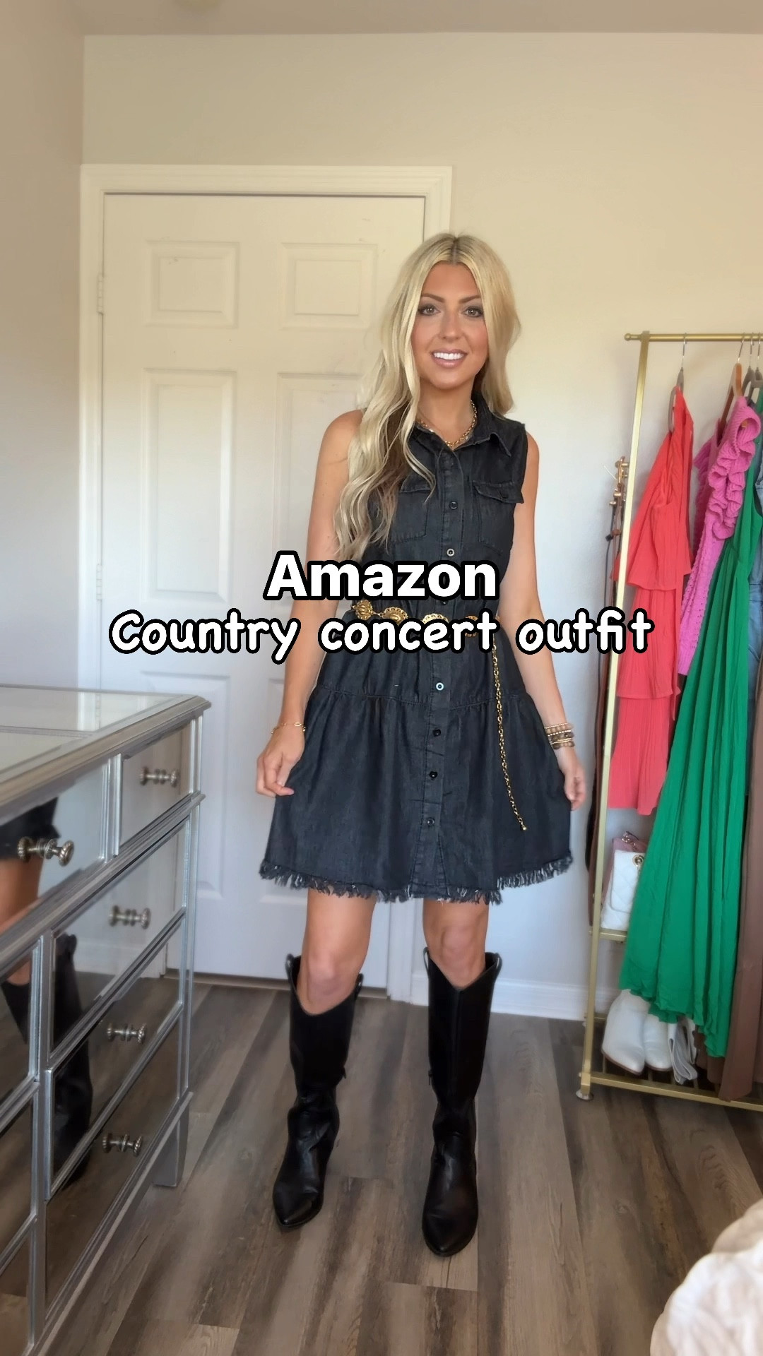 Love this for country concerts or music festivals! The whole outfit is on Amazon prime and everything is under $40!

Denim dress / Spring fashion / country concert outfit / affordable / amazon style / western chic / Cowboy boots / boho 

#denimdress #springdress #countryconcert #westernchic #ltkfestival #springfashion #westernfashion #countryconcertoutfit #amazonfashion #womenfashion #ootdfashion #bohostyle #stagecoachoutfit #countryconcertdress #westernstyle #amazondress #fashioninspo #styleinspo #ootdfashion #affordablestyle #affordablefashion #bohochic #discoverunder5k #springstyle #ltkunder50 #ltksalealert #amazonfashionfind #denim 

#LTKVideo #LTKfindsunder50 #LTKFestival