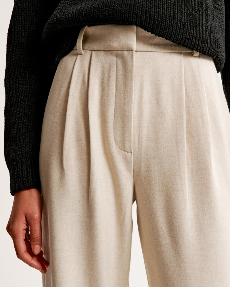 Women's A&F Sloane Tailored Brushed Suiting Pant | Women's Clearance | Abercrombie.com | Abercrombie & Fitch (US)