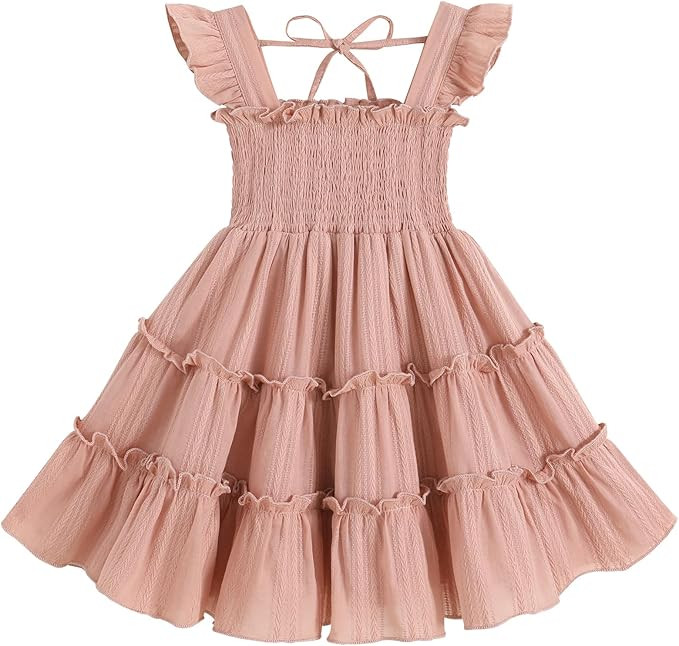 YOUNGER TREE Toddler Girl Dress Kids Sleeveless Ruffle Dresses for Girls Summer Outfits Beach Sun... | Amazon (US)