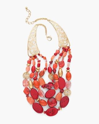 Chico's Women's Coral The Collectibles Coraline Necklace, Size: One Size | Chico's