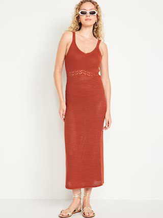 Sleeveless Crochet Midi Dress | Old Navy (US)