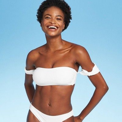 Women's Bow Side Bikini Top - Xhilaration™ White | Target