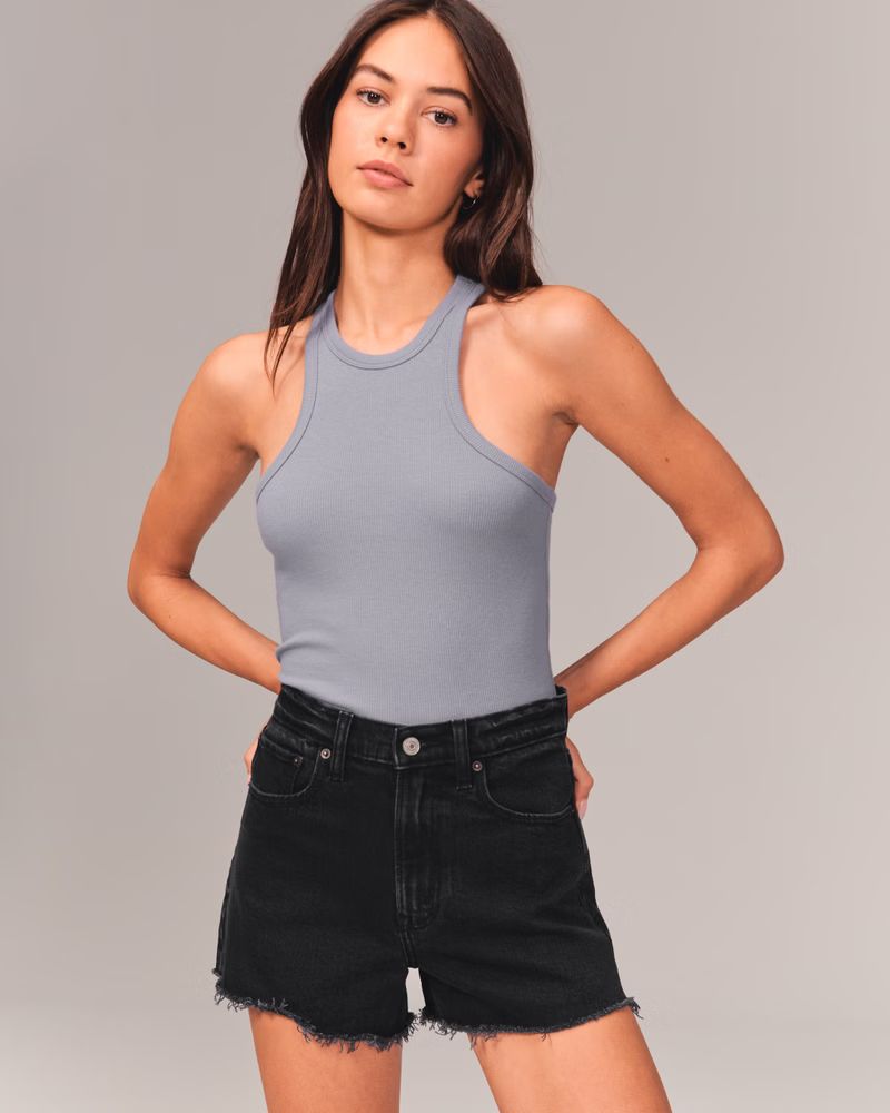 Women's 90s High Rise Cutoff Shorts | Women's Bottoms | Abercrombie.com | Abercrombie & Fitch (US)