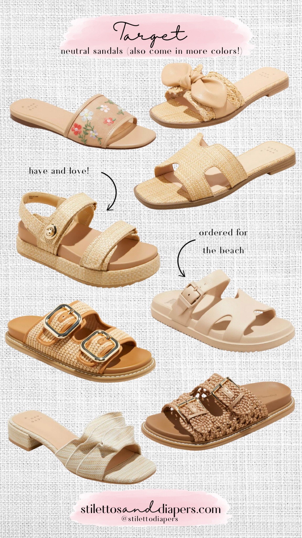 Target neutral (all comes in more colors!) sandals! Under $35 and something for everyone! 



#LTKShoeCrush #LTKFindsUnder50