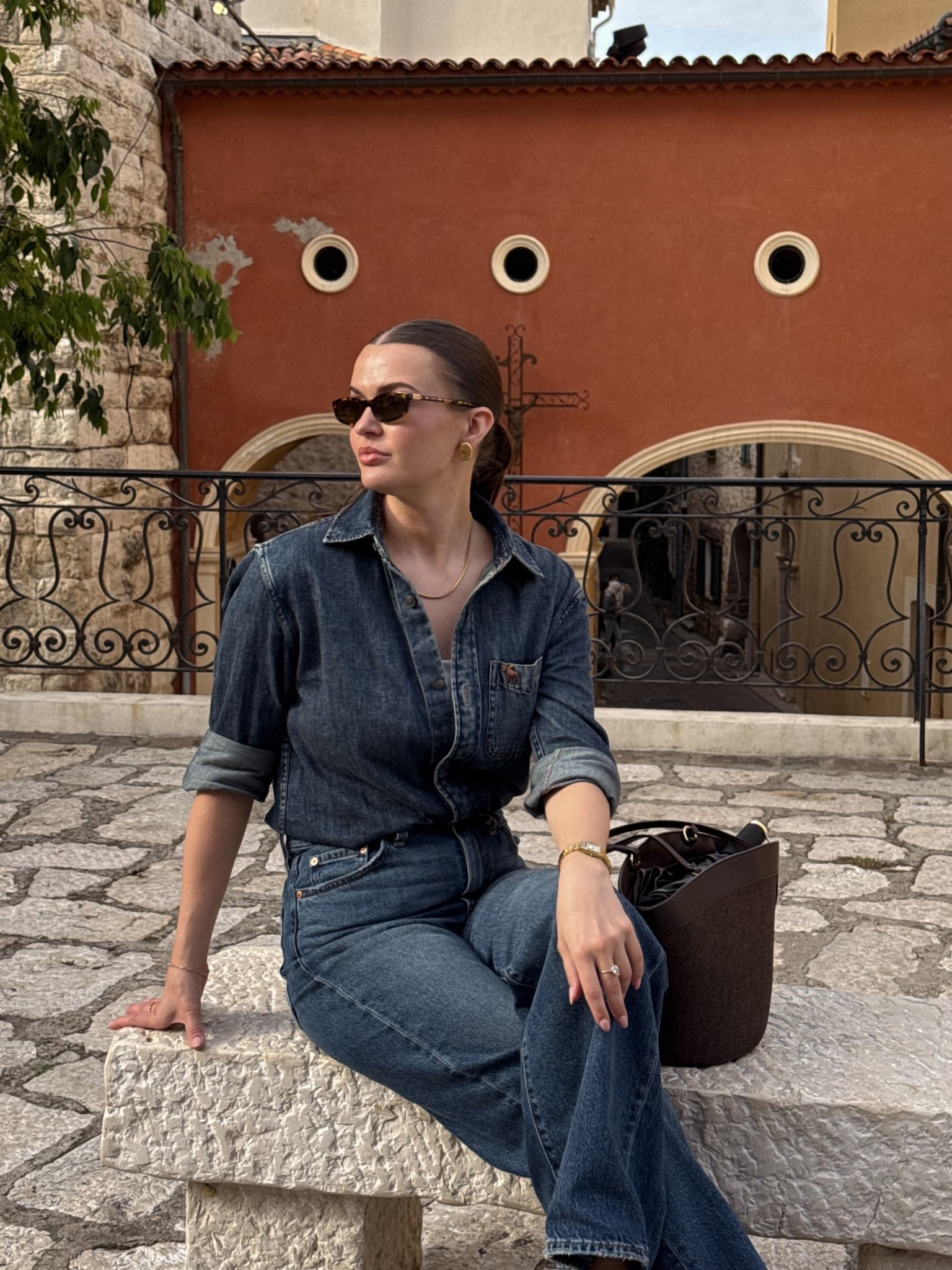 Summer holiday double denim outfit - Abercrombie men’s denim shirt & Levi ribcage jeans 

#LTKstyletip #LTKsummer #LTKuk