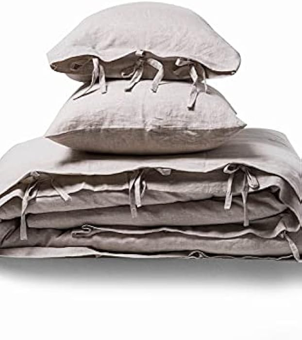 meadow park 100% Stone Washed Linen Duvet Set 3 Pieces, King Size 104 inches x 92 inches, Pillow Sha | Amazon (US)
