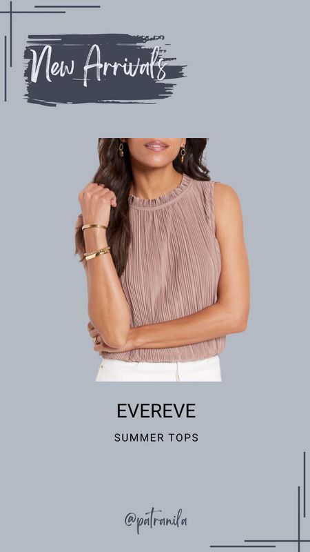 This top is so pretty and the color is amazing and versatile. Come in black as well. 
.
sleeveless blouse, crew neck top, evereve, midsize style 

#LTKcurves #LTKunder100 #LTKFind