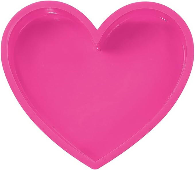 Nonstick Silicone Heart Cake Pan, 10-Inch Food Grade Silicone Heart Shaped Cake Mold, Oven and Mi... | Amazon (US)