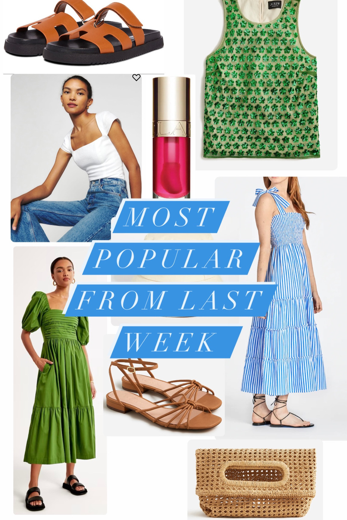 Hermes dupes, brown sandals, star sequin top, sequin top, Taylor swift concert outfit, Vegas top, bachelorette top, white linen, white linen top, lip oil, dior lip oil dupe, green puff sleeve dress, wedding guest dress 

#LTKwedding #LTKtravel #LTKFind