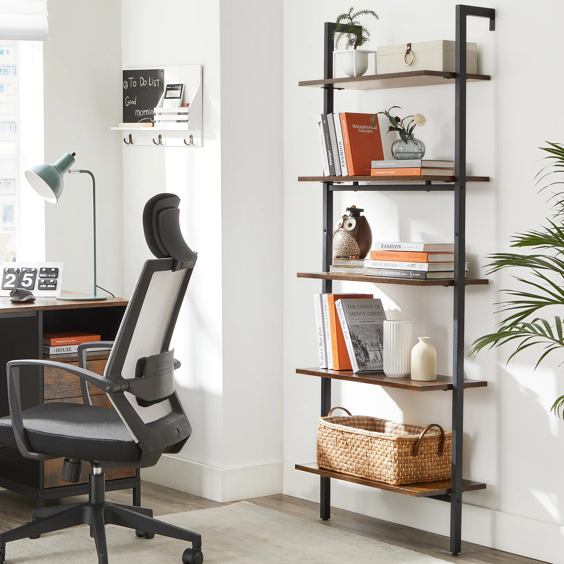 17 Stories Keemora Steel Ladder Bookcase & Reviews | Wayfair | Wayfair North America