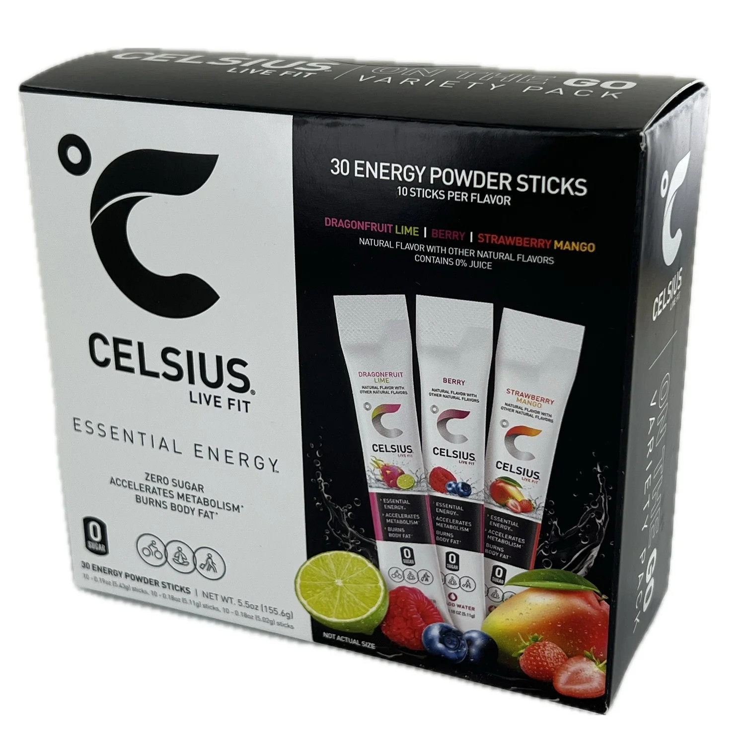 Celsius Essential Energy On the Go Energy Powder Sticks, Variety (30 Count) | Walmart (US)