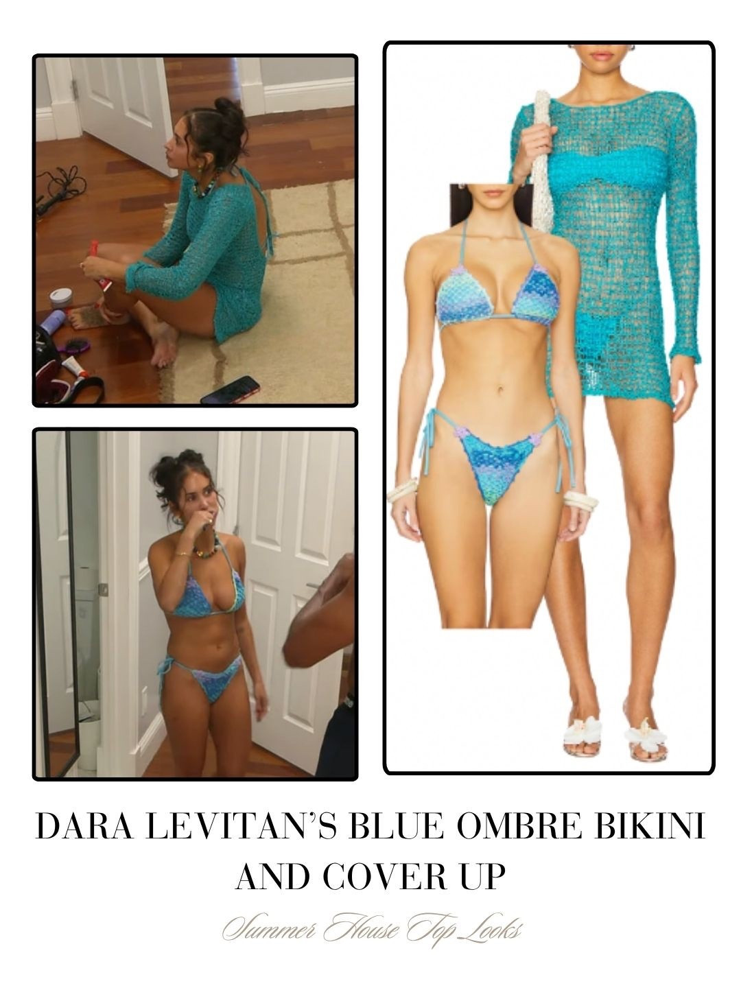 Dara Levitan’s Blue Ombré Bikini and  Cover Up