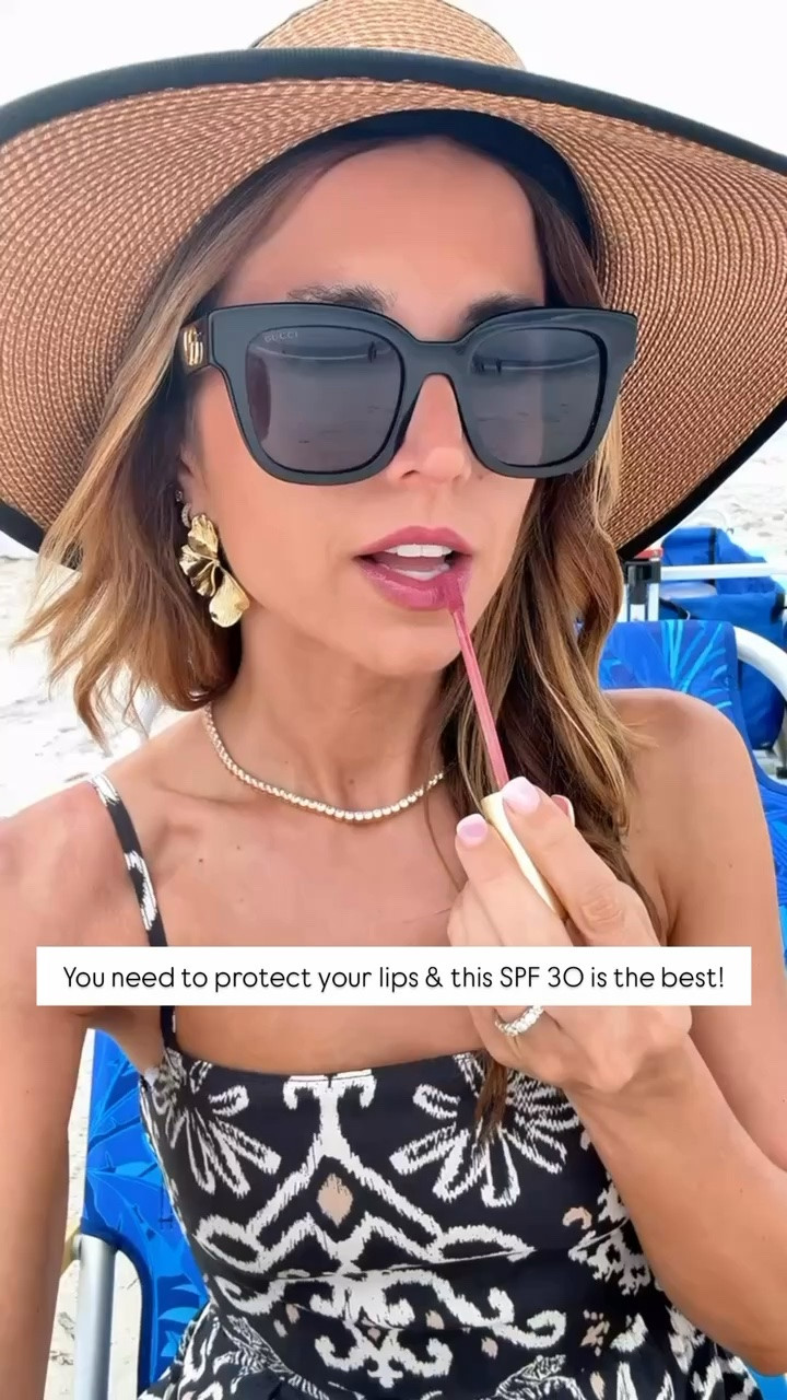 The best SPF gloss in color Camellia! I always bring this to the beach and pool. Vacation outfit. Resort wear. Resort outfit. Beach vacation. Eric Javits packable beach hat. Gucci sunglasses on sale! Cubic Zirconia tennis necklace (I also have a real one and this one is SO convincing!!).

#LTKBeauty #LTKTravel #LTKselfcare
