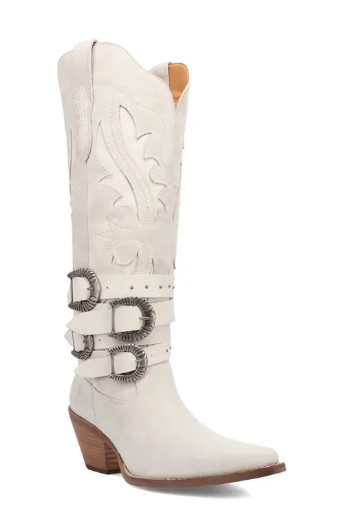 Dingo Buck Wild Knee High Western Boot in White at Nordstrom, Size 9 | Nordstrom