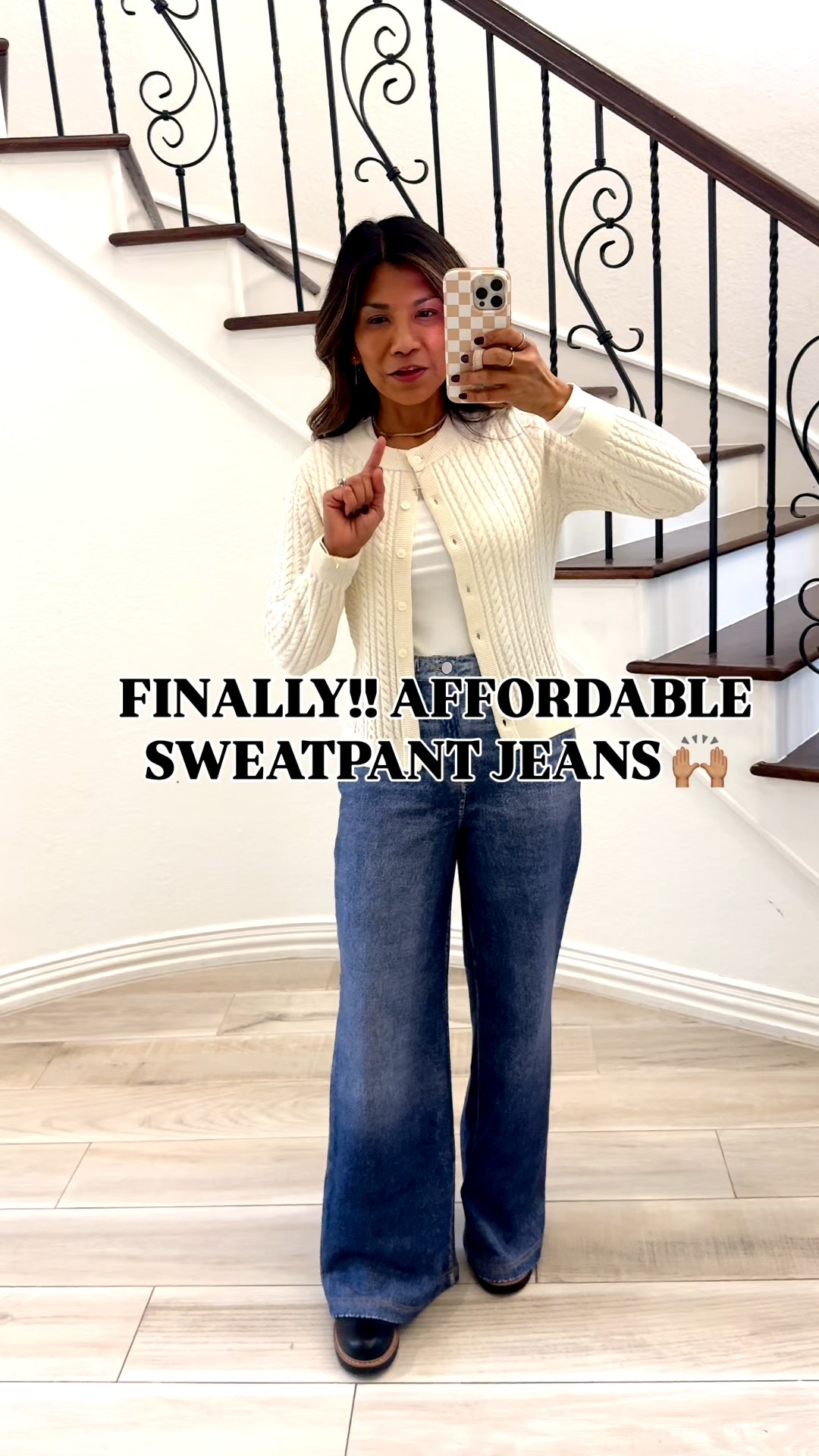 I’m 5’2” 118#ish for reference 
Finally more affordable Sweatpant jeans- I’m linking both jeans.
Affordable Sweatpant jeans I’m wearing my true size 2. 
Pricey sweatpant  jeans I sized down to 25 runs  big(wash is Venice). 
Boots tts.
White tee in small tts
Cardigan linking similar from Amazon

#LTKPetite #LTKOver40 #LTKFindsUnder100

#LTKPetite #LTKOver40 #LTKFindsUnder100