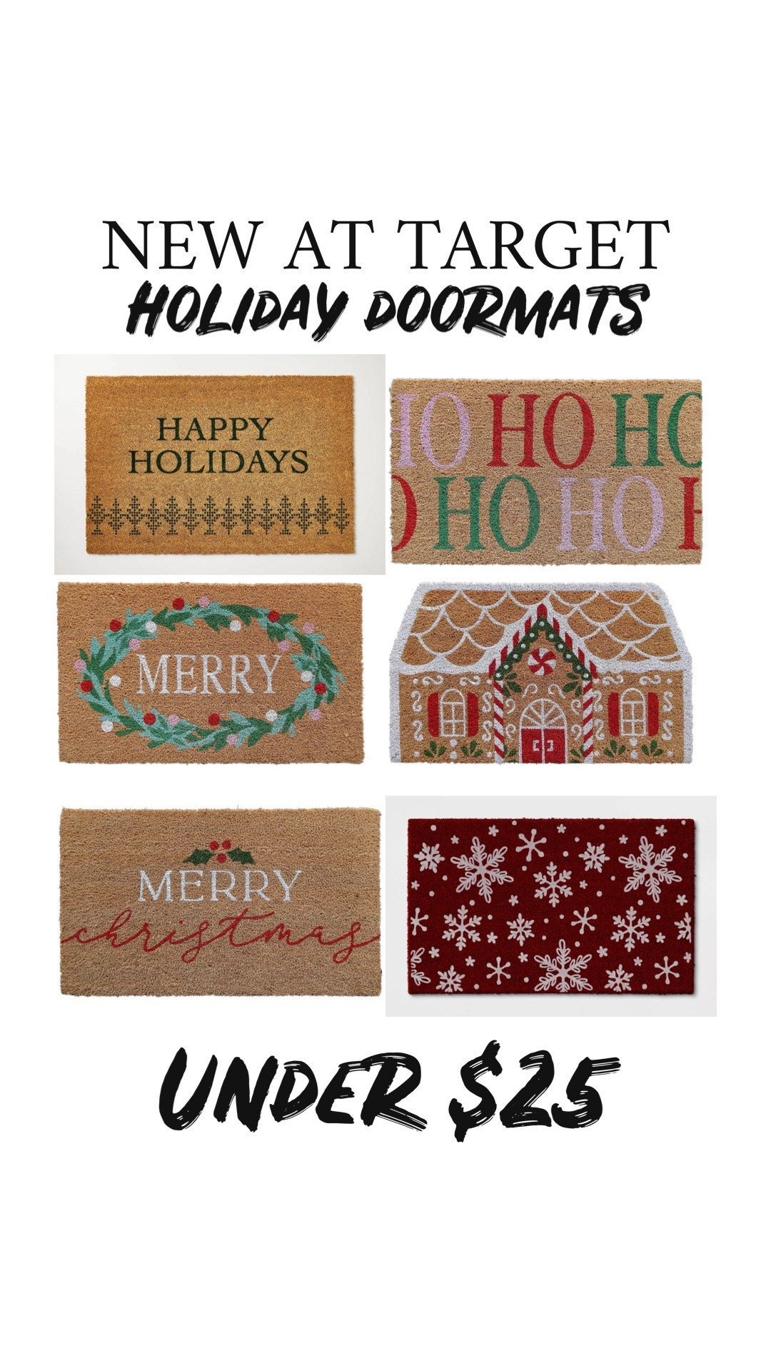 New at Target 🎯 
Holiday doormats and rugs 
Great for Christmas 🎄 

#LTKHome #LTKSeasonal #LTKHoliday