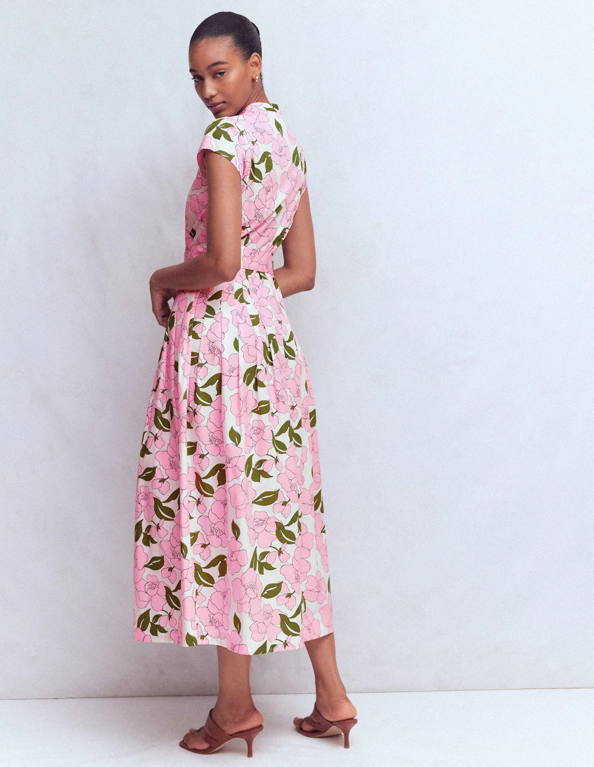 Arabella Cotton Maxi Dress-Pink Radiant Bloom | Boden (US)