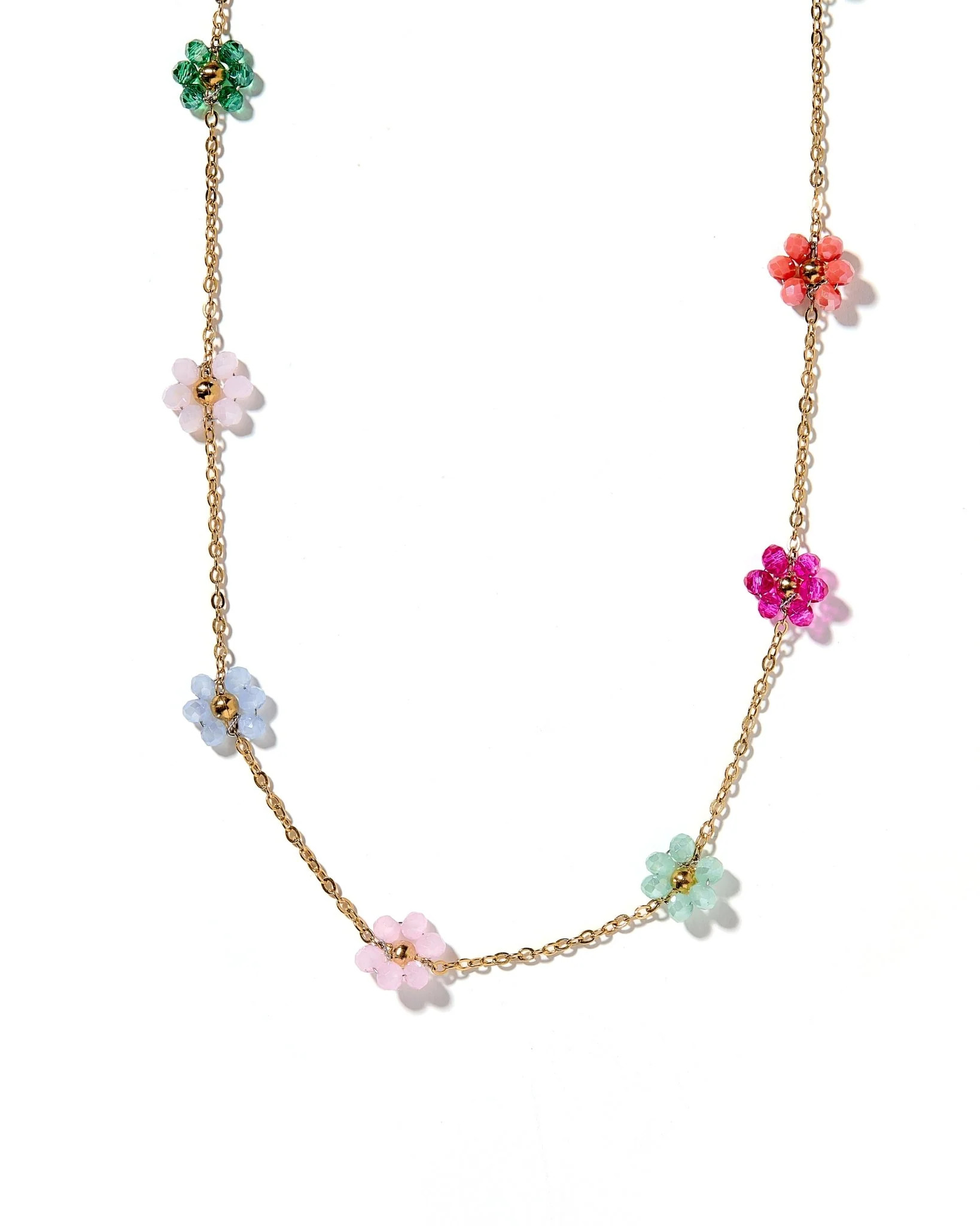Necklace - Gracie Flower Multi Color | LINNY CO LLC