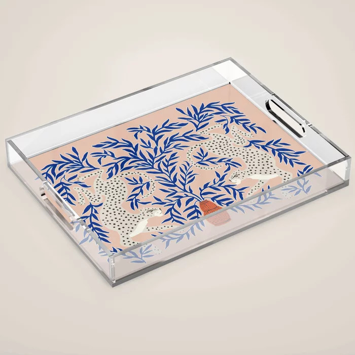 Leopard Vase Acrylic Tray | Society6