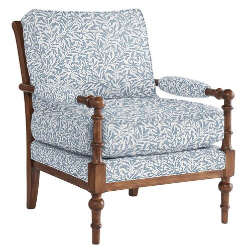 Lucy Exposed Wood Chair, Lunden Floral | One Kings Lane