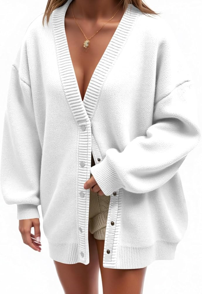 Cicy Bell Womens Oversized Chunky Cardigan Sweaters Trendy Button Down Knit Sweater 2025 Fall Win... | Amazon (US)