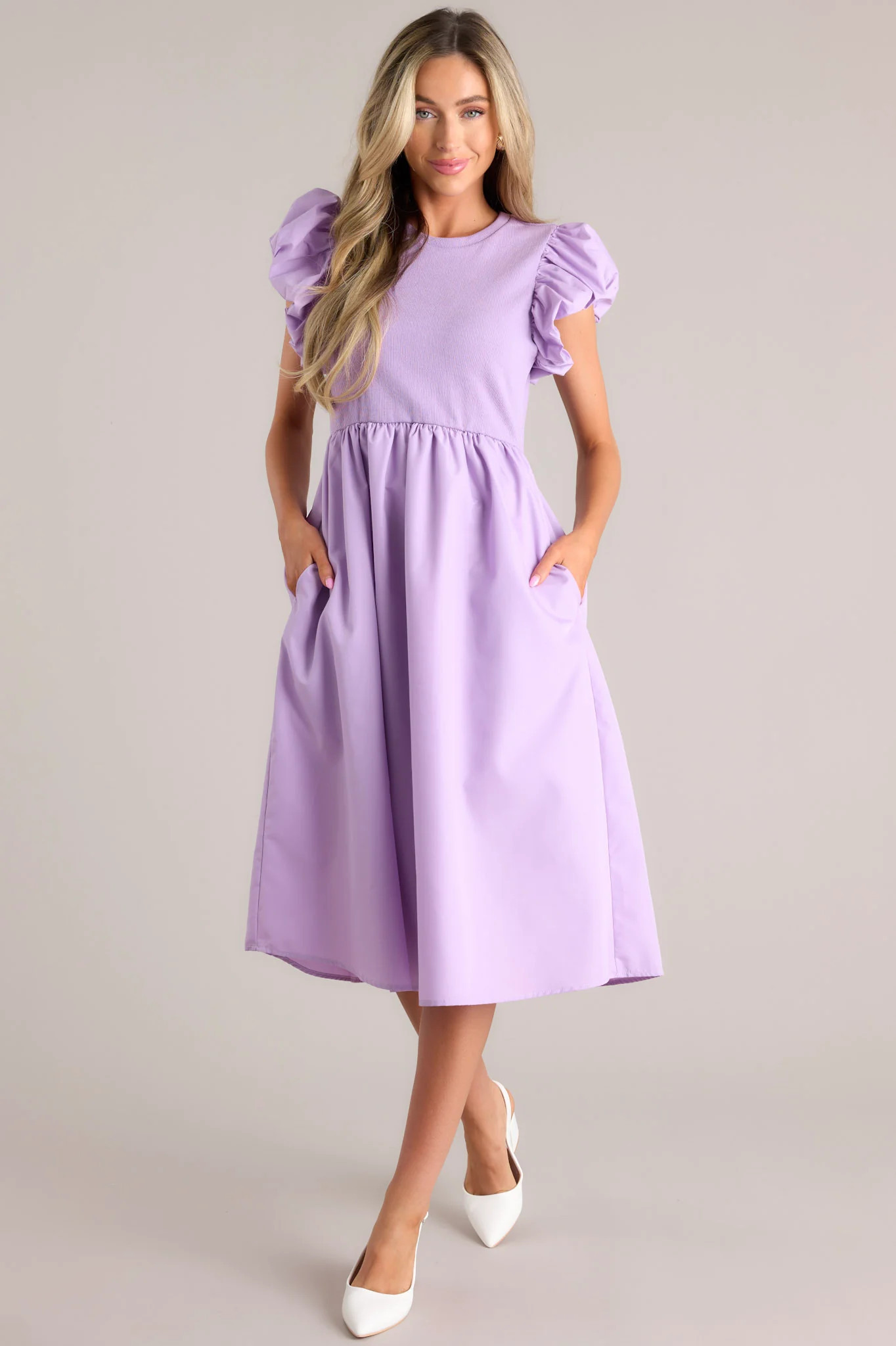 Closet Cornerstone Lavender Midi Dress | Red Dress