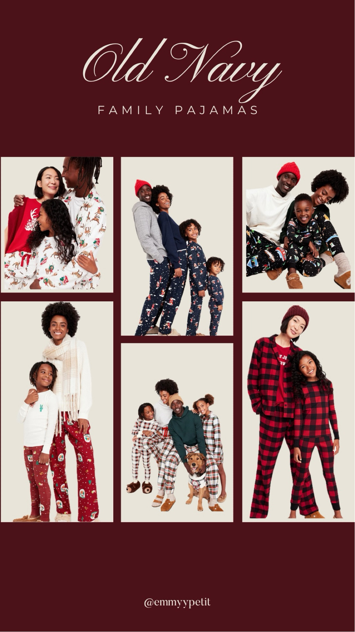 Old Navy has got you covered with holiday pajamas for the entire family! These are also currently on sale so grab yours now !

#LTKFindsUnder50 #LTKSaleAlert #LTKHoliday