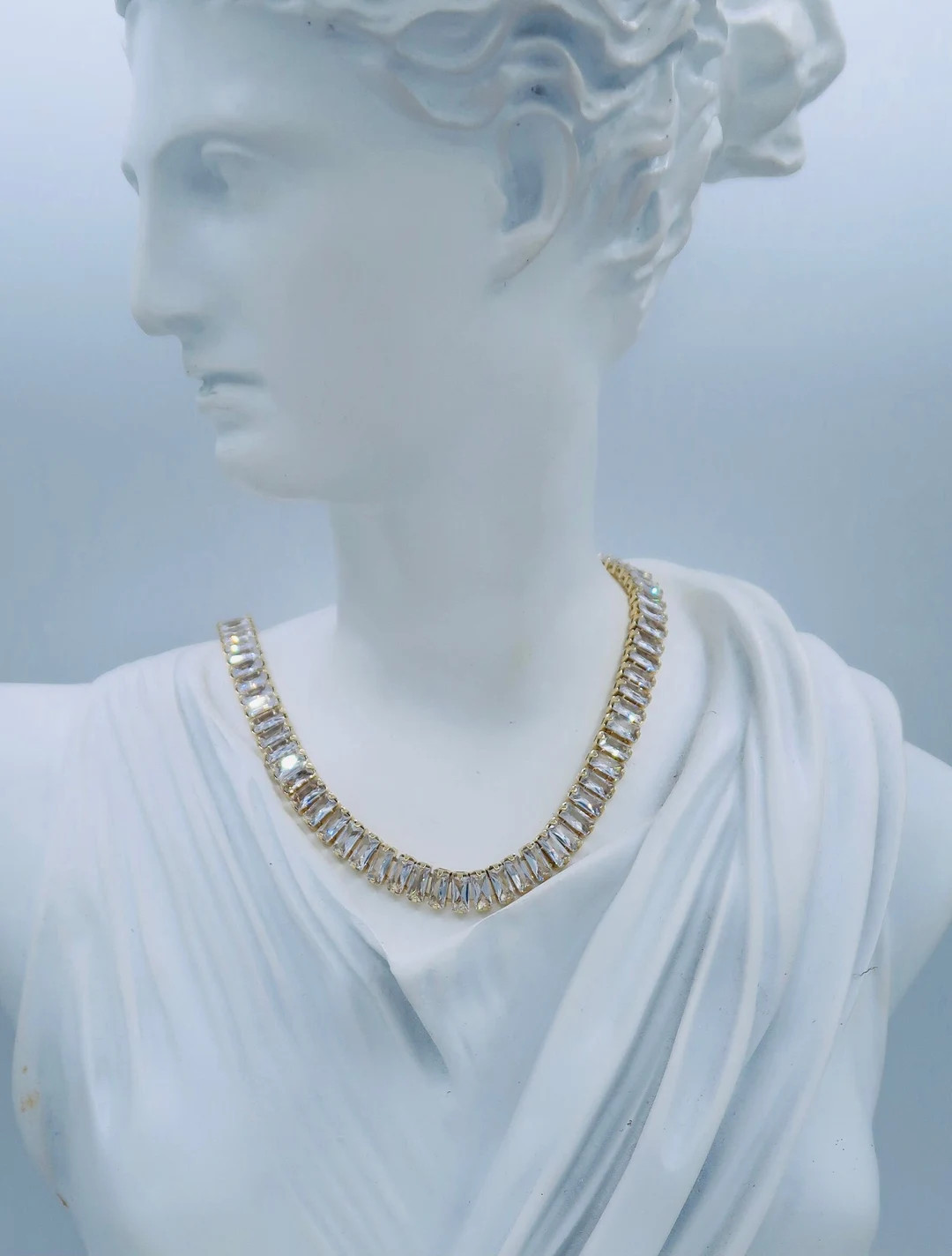 Gold Adjustable Diamond Necklace - Etsy | Etsy (US)