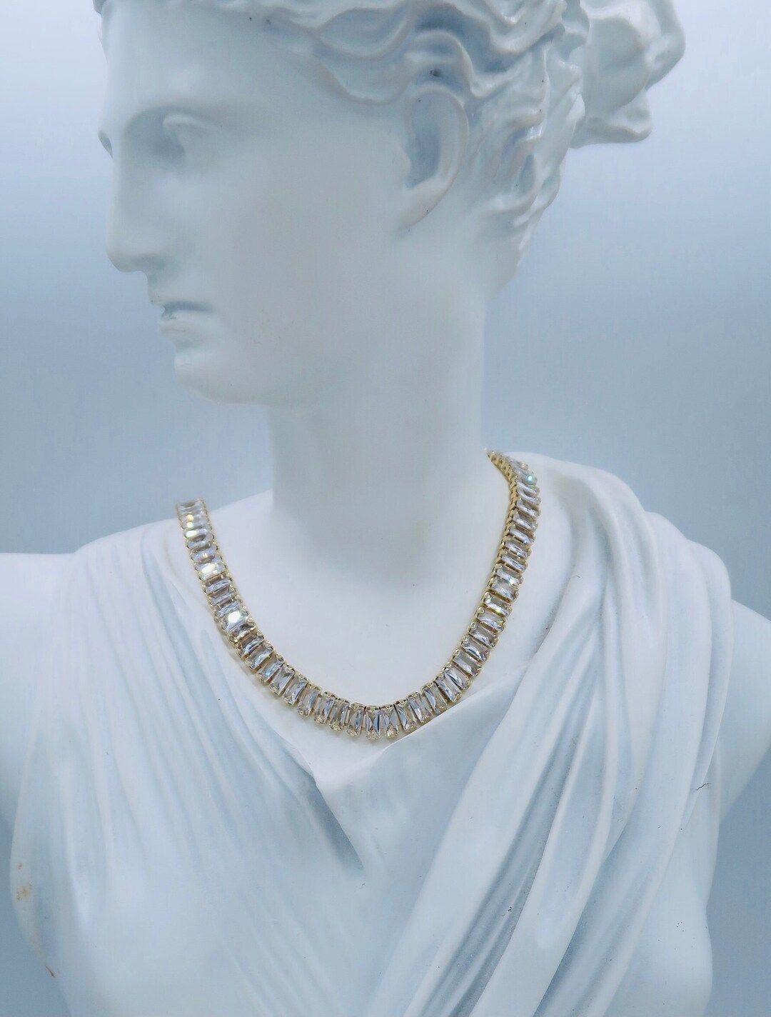 Gold Adjustable Diamond Necklace - Etsy | Etsy (US)