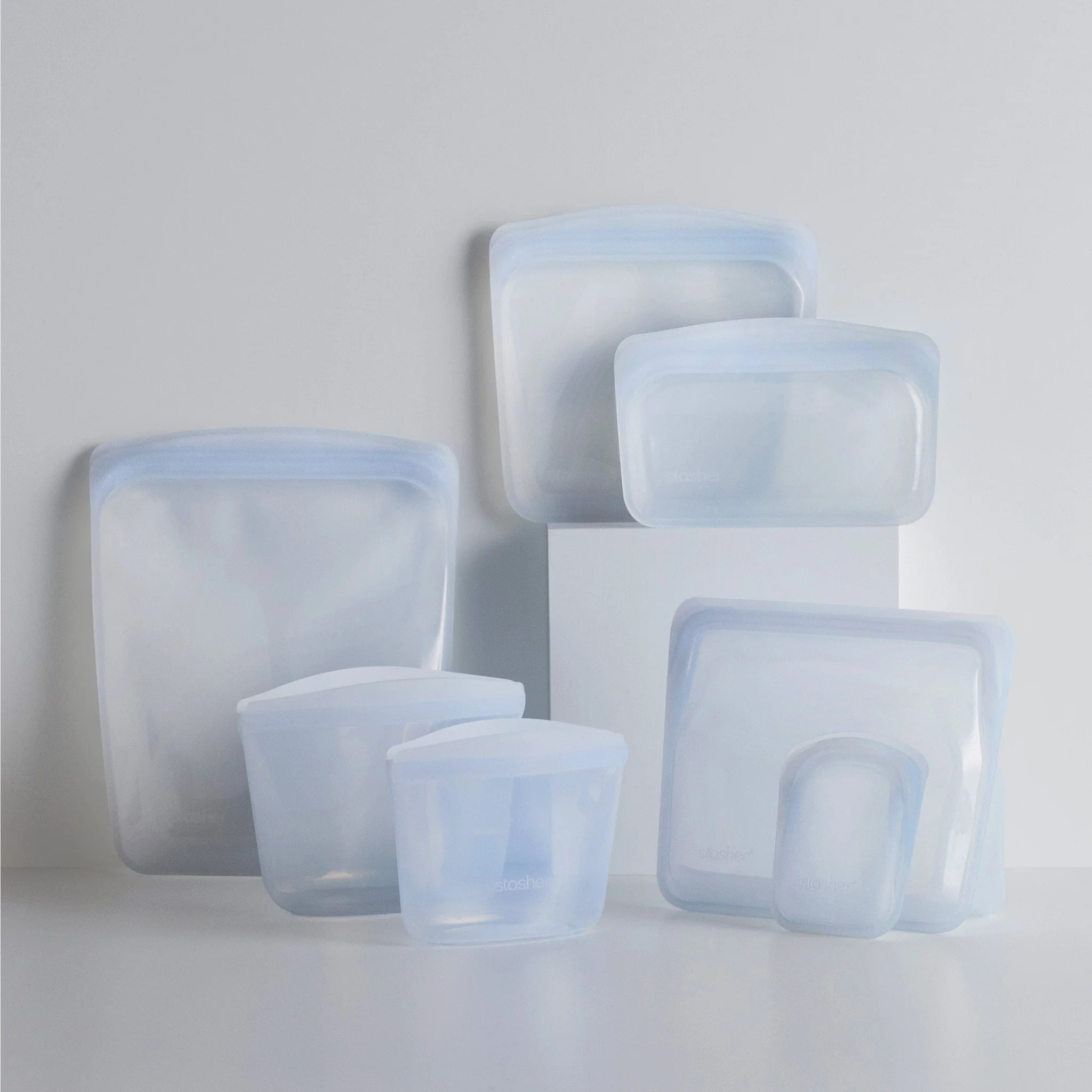 Stasher Bag Starter Kit 7-Pack | Reusable Bag Set | Stasher Bag