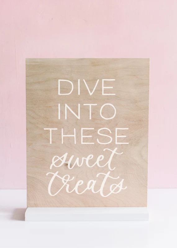 11x14" Mermaid Party Sign | Mermaid Desserts | Calligraphy Sign | Wood Birthday Party Sign | Acry... | Etsy (US)